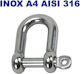 M8258-14 Edelstahl Marine-Schlüssel Inox A4-aisi 316 D-ø14mm