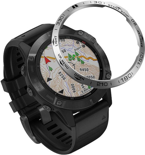 Bezel Ring Garmin Fenix 6 6 Pro Argintiu