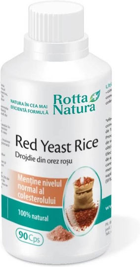 Supliment Alimentar Orez Roșu Cu Drojdii 635 Mg Rotta Natura 90 Capsule