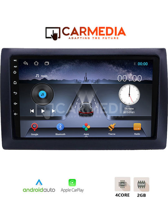 Carmedia Car Audio System for Fiat Stilo 2001-2008 (Bluetooth/USB/WiFi/GPS/Apple-Carplay/Android-Auto) with Touch Screen 9"