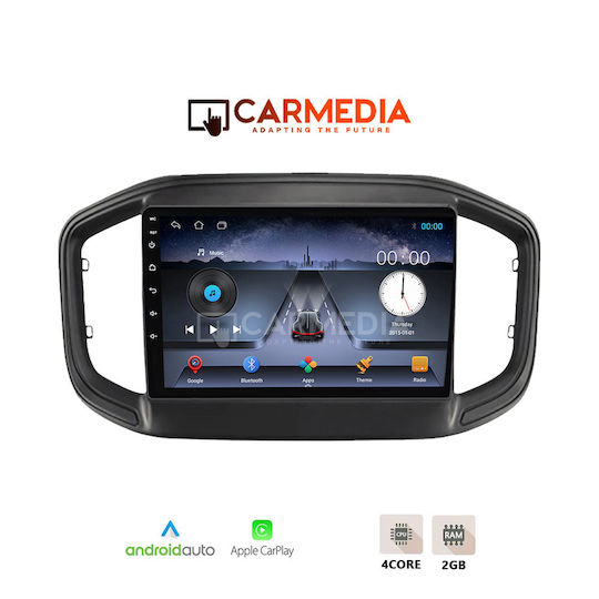 Carmedia Car Audio System for Fiat Strada 2020 with Touch Screen 9" Bluetooth USB Wi-Fi GPS Apple CarPlay Android Auto