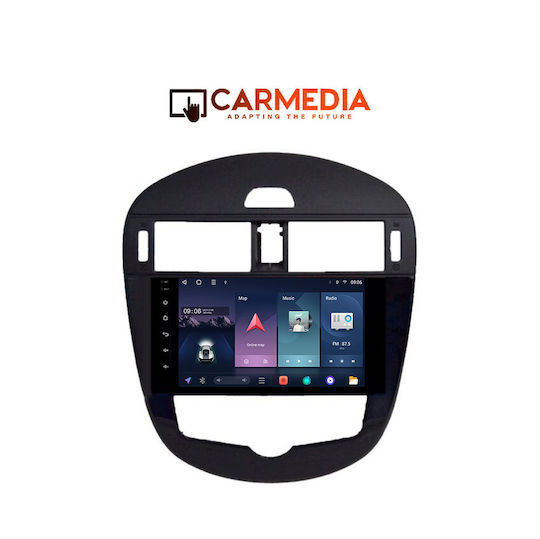 Carmedia Car Audio System for Nissan Pulsar 2014 with Clima (Bluetooth/USB/WiFi/GPS/Apple-Carplay/Android-Auto) with Touch Screen 9"