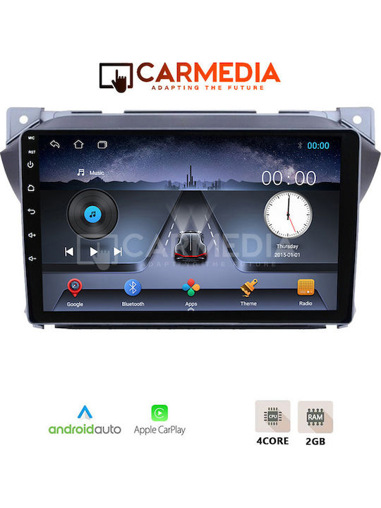 Carmedia Auto-Audiosystem für Suzuki Hoch Nissan Pixo 2009 (Bluetooth/USB/WiFi/GPS/Apple-Carplay/Android-Auto) mit Touchscreen 9"