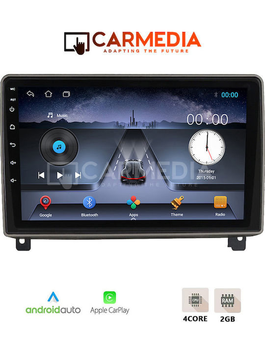 Carmedia Car Audio System for Peugeot 407 2004-2011 (Bluetooth/USB/WiFi/GPS/Apple-Carplay/Android-Auto) with Touch Screen 9"