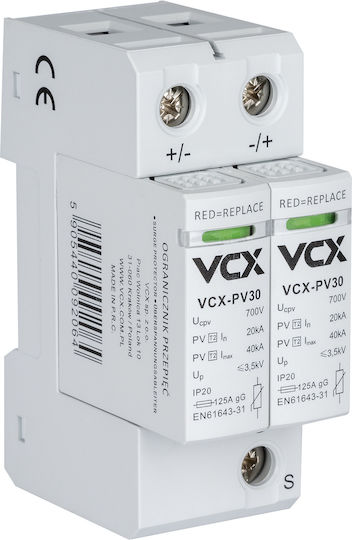 VCX Blitzschutztafel Typ T2 Zweipolig