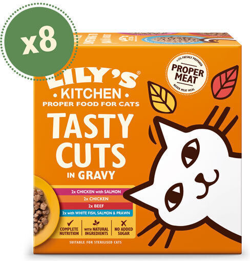 Υγρή Τροφή Γάτας Lily's Kitchen Tasty Cuts In Gravy Multipack 8 X 85gr