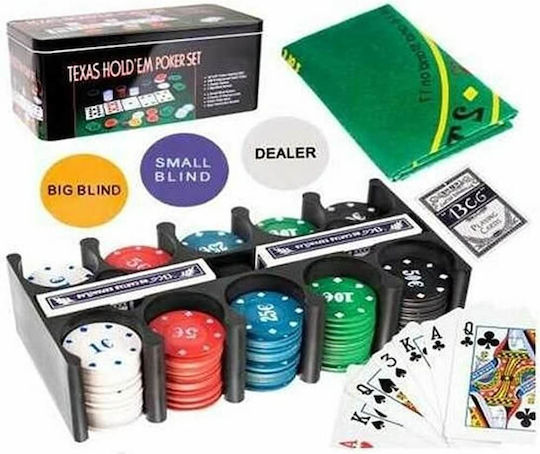 Martin Σετ 200 Μάρκες Poker σε Μεταλλικό Κουτί