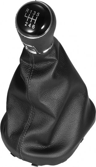 6 Speed Gear Lever Leatherette Boot Vw Caddy Touran Black