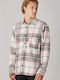 Long-sleeved Shirt Checked White, Checkered