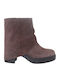 Leder Stiefeletten Damen Braun