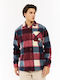 Men's Fleece Cardigan with Buttons Velvet Red