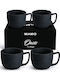 Miamio Set Tassen Kaffee Keramik Schwarz 450ml 4Stück