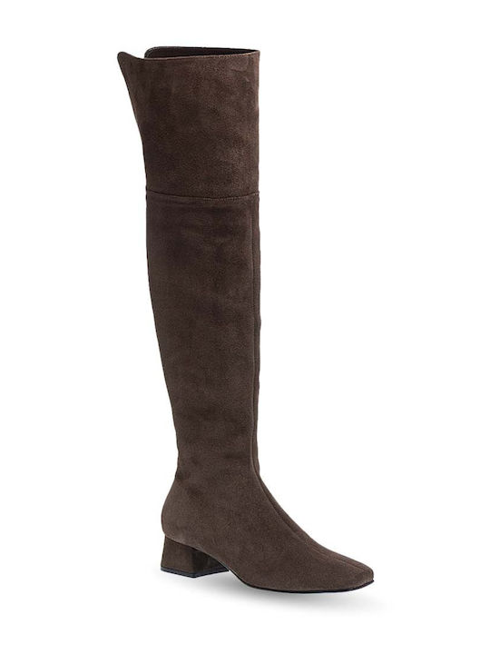 Leder Damenstiefel Braun