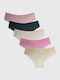 High Waist Women's Slip MultiPack with Lace Colorful