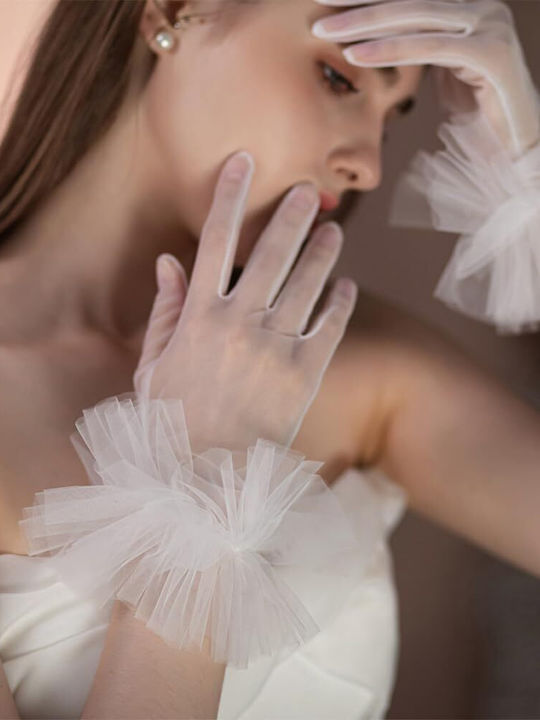 «tulle Gloves» Χειροποίητα Γάντια Tutu Πρακτική Να Απογειωθεί Bridal Look Σου