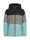 Snowjacket Waterproof Kids Casual Coat with Lining and Hood Glacial Blue