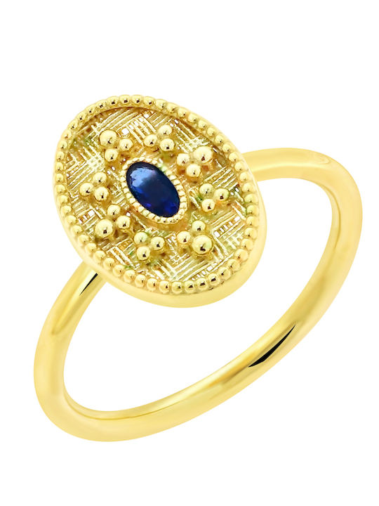 Ring with Zircon made of Gold 9K