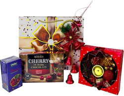 Christmas Delight Package Roshen Cherry Pralines Tea Box Decorative Set Candle In A Themed Bag