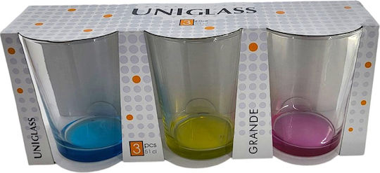 Uniglass Σετ Ποτήρια Κοκτέιλ/Ποτού από Γυαλί 510ml 3τμχ
