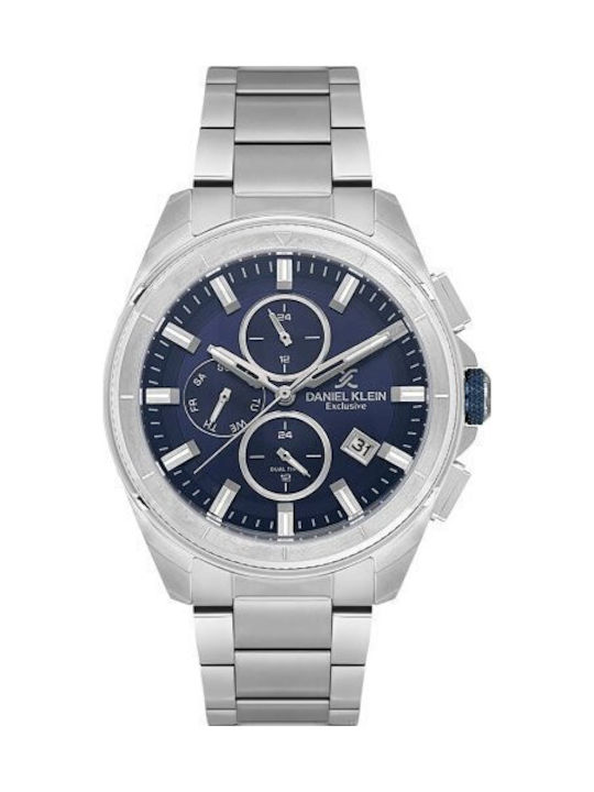 Daniel Klein Herrenuhr Batterie mit Silber Meta...