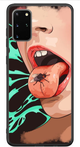 Samsung S20 Fe Черен Змиев Черен Лъскав Калъф