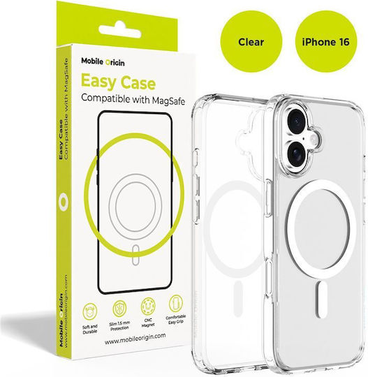 Mobile Origin Back Cover Σιλικόνης 1.5mm Διάφανο (iPhone 16)