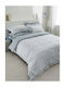 Vesta Home Σετ Παπλωματοθήκη 170x240cm Μονή με Μαξιλαροθήκη Geneva-2 Μέντα