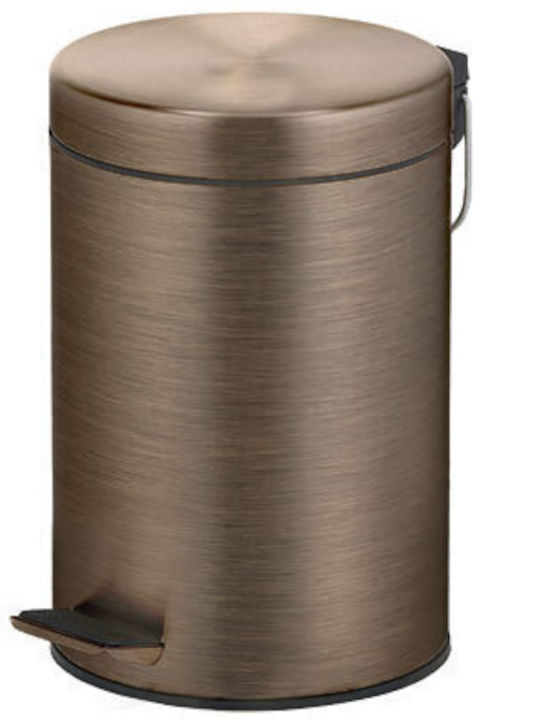 Cora Metallic Bathroom Bin 5lt Bronze