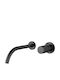 Sink Faucet Wall-Mounted Eurorama Oso 178954-410 Black Brushed Glossy Set