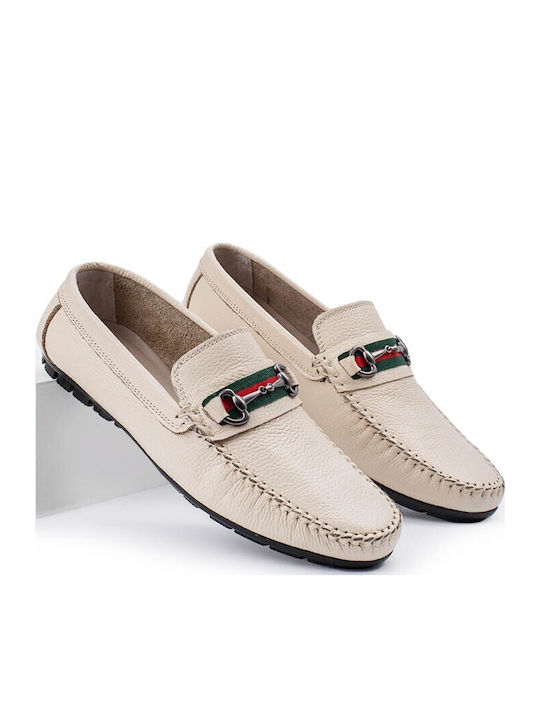 Mocasini barbati in Bej Culori
