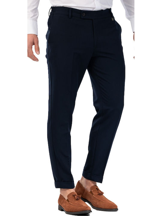 Vittorio Artist Trousers in Slim Fit Navy Blue