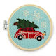 Kikkerland Christmas Embroidery Red Car