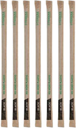 Paper Straws Freddo – Quadruple Black Dipped Kraft – Straight 74000 500 Pieces