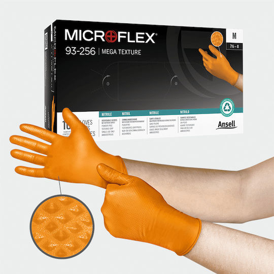 Ansell Arbeitshandschuhe Einweg Orange Nitril 1Stück