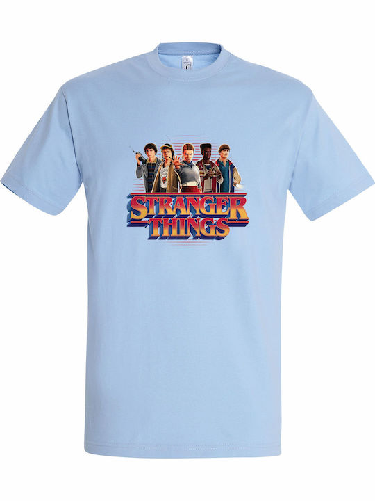Stranger Things Season 5 Main Crew 80's Style Group Logo T-shirt Stranger Things Βαμβακερό Stranger Things Season 5 Main Crew 80's Style Group Logo T-shirt Stranger Things Βαμβακερό
