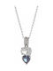 Jools Halskette 925er Silber Blaue Herz Zirkon Jmj-x24278.1