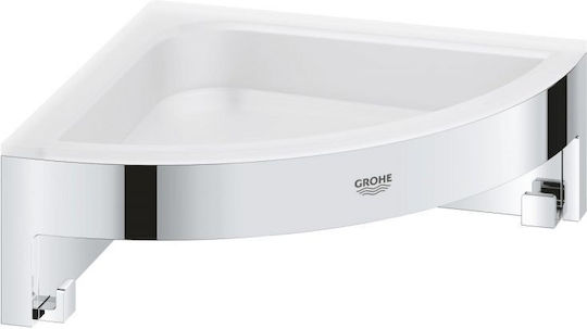 Grohe Corner Wall Mounted Bathroom Shelf Metallic Silver