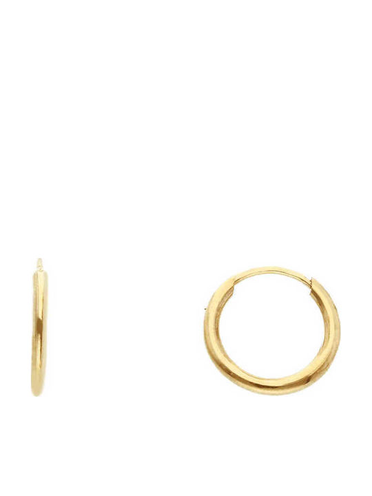 Mentzos Earrings Hoops made of Gold 9K
