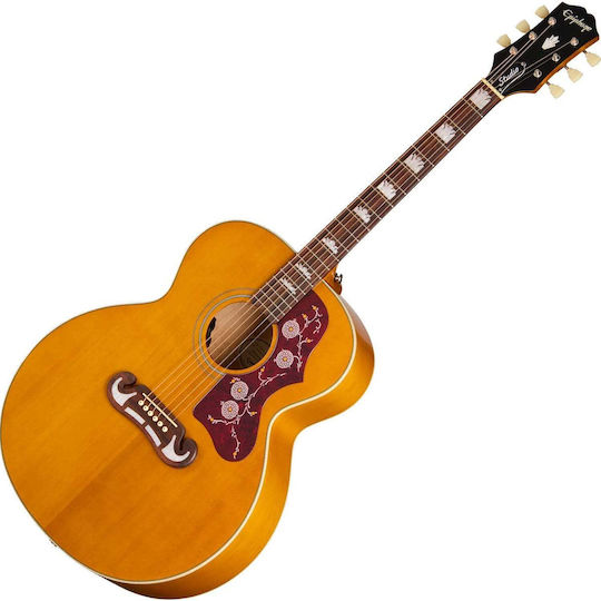 Epiphone Полуакустичен Китара J-200 Studio Natural