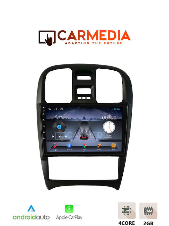 Carmedia Auto-Audiosystem für Hyundai Sonate 2000-2006 (Bluetooth/USB/WiFi/GPS/Apple-Carplay/Android-Auto) mit Touchscreen 9"