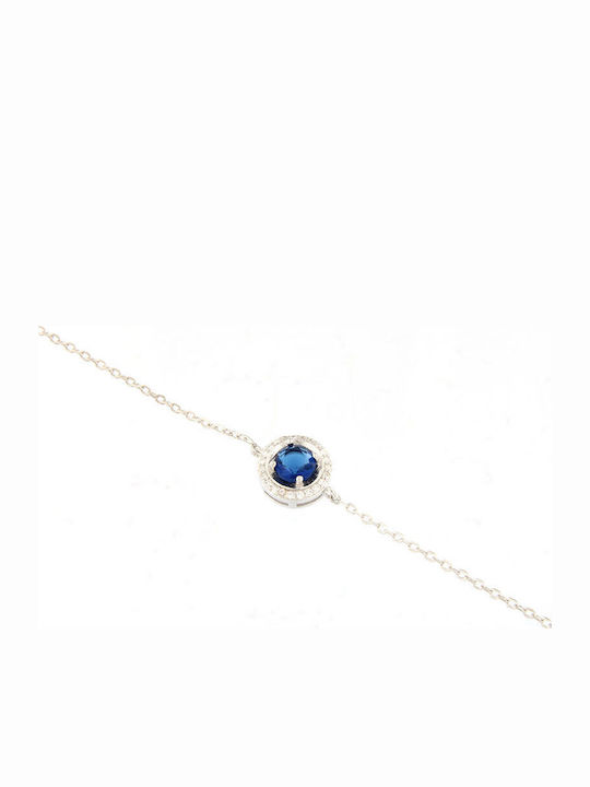 Ios Damen Armband Rosette aus Silber mit Zirkon