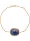 Women's Chain Bracelet in Rose Gold 18K with Diamond 18cm