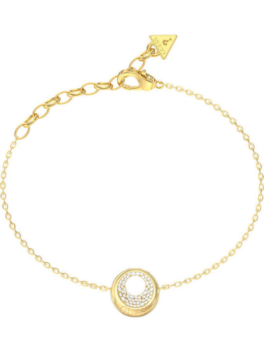 Guess Women's Steel Gold Plated Bracelet with Zircon 21cm