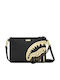 Shark Leder Damen Schultertasche Schwarz