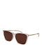 Replay Women's Sunglasses with Pink Frame and Brown Lens