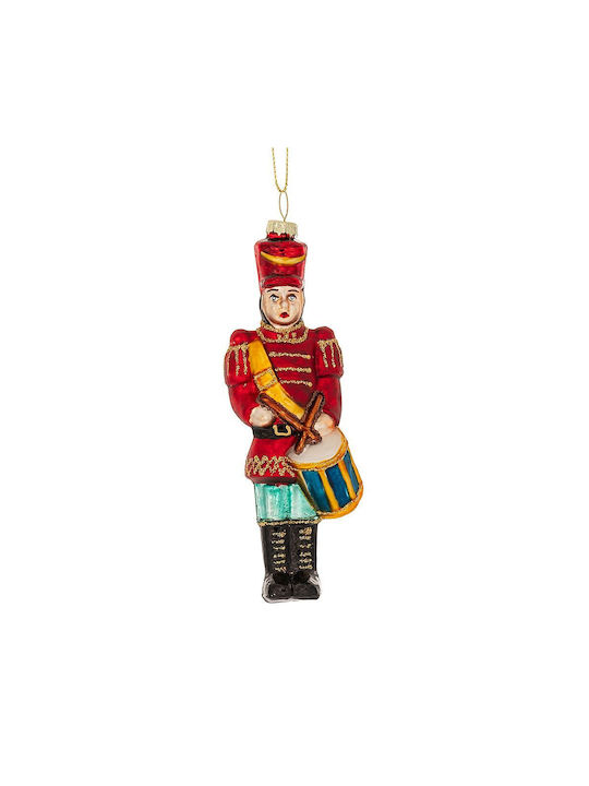 Christmas Hanging Glass Red Nutcracker 4.5x13cm Iliadis 87639 Set 12 Pieces Material Glass Red Iliadis Il_87639