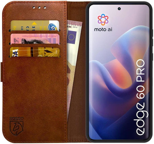 Rosso Element Pu Wallet Δερματίνης Καφέ (Motorola Edge 60 Pro)