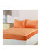 Silk Fashion Сет Чаршафи с 2 Калъфки Кралица с Ластик 160x200+30см. Solid Copper Copper Tan 3бр