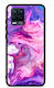 Realme 8 Husa Lucioasă Neagră Marble Art