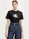 Γυναικείο Crop T-shirt Μαύρο
